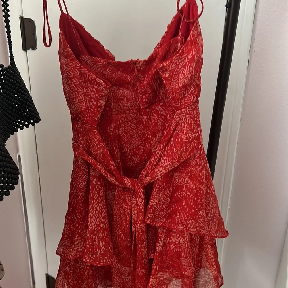 Red patterned romper - Picture 3 of 3